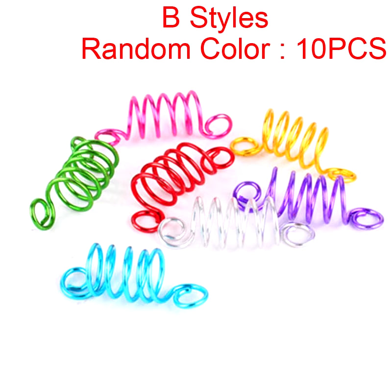 5Pcs Golden Viking Spiral Charms Hair Tubes Braid Dread Dreadlock Beads Clips Cuffs Rings Hair Accessories Woman