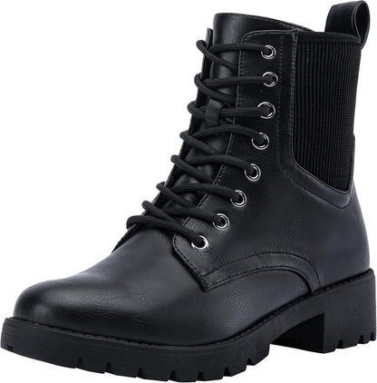 Womens' 916 | Ankle Boots | Combat Boots | Lace-Up Booties with inside Zipper