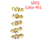 5Pcs Golden Viking Spiral Charms Hair Tubes Braid Dread Dreadlock Beads Clips Cuffs Rings Hair Accessories Woman