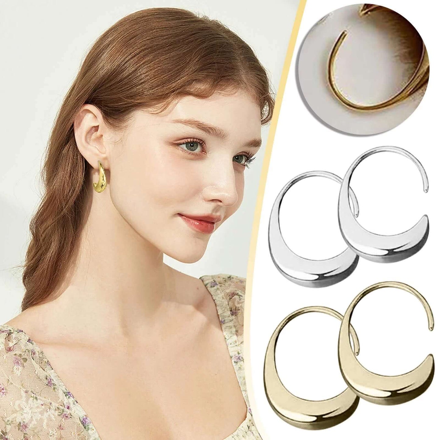 14K Hoop Earrings for Women Real Earrings for Women Earrings Plated Sterling Rings 